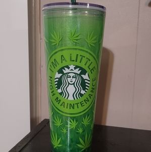 High Maintenance custom Starbucks snowglobe tumbler